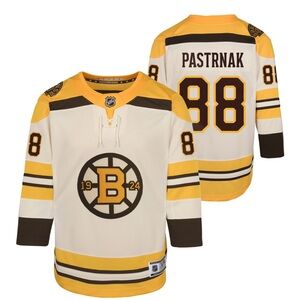 NHL Youth L/XL Boston Bruins Centennial Pastrnak 88 Premier Alternate Jersey